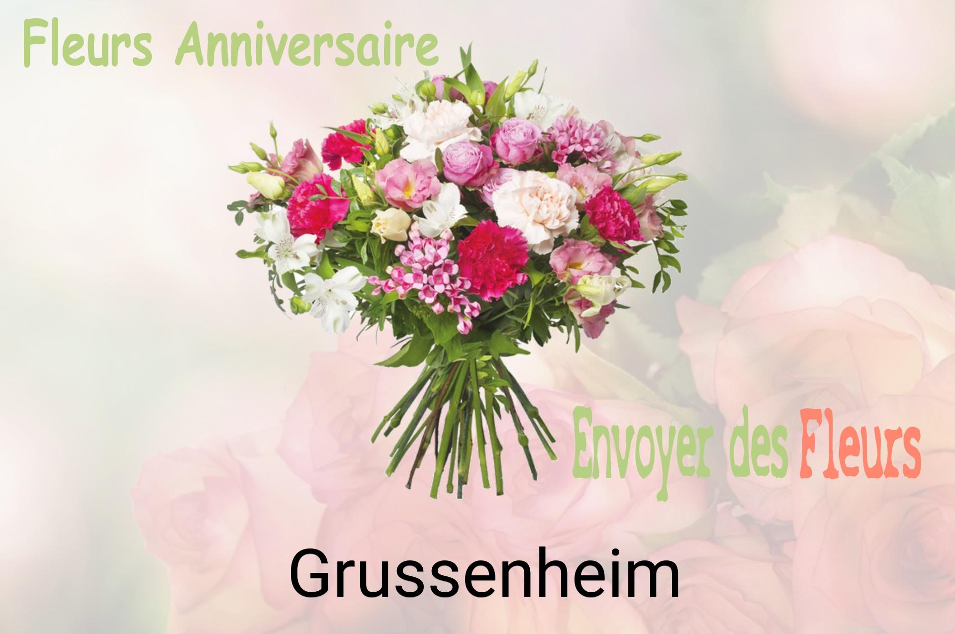 Bouquet de fleurs d’anniversaire livré à Grussenheim
