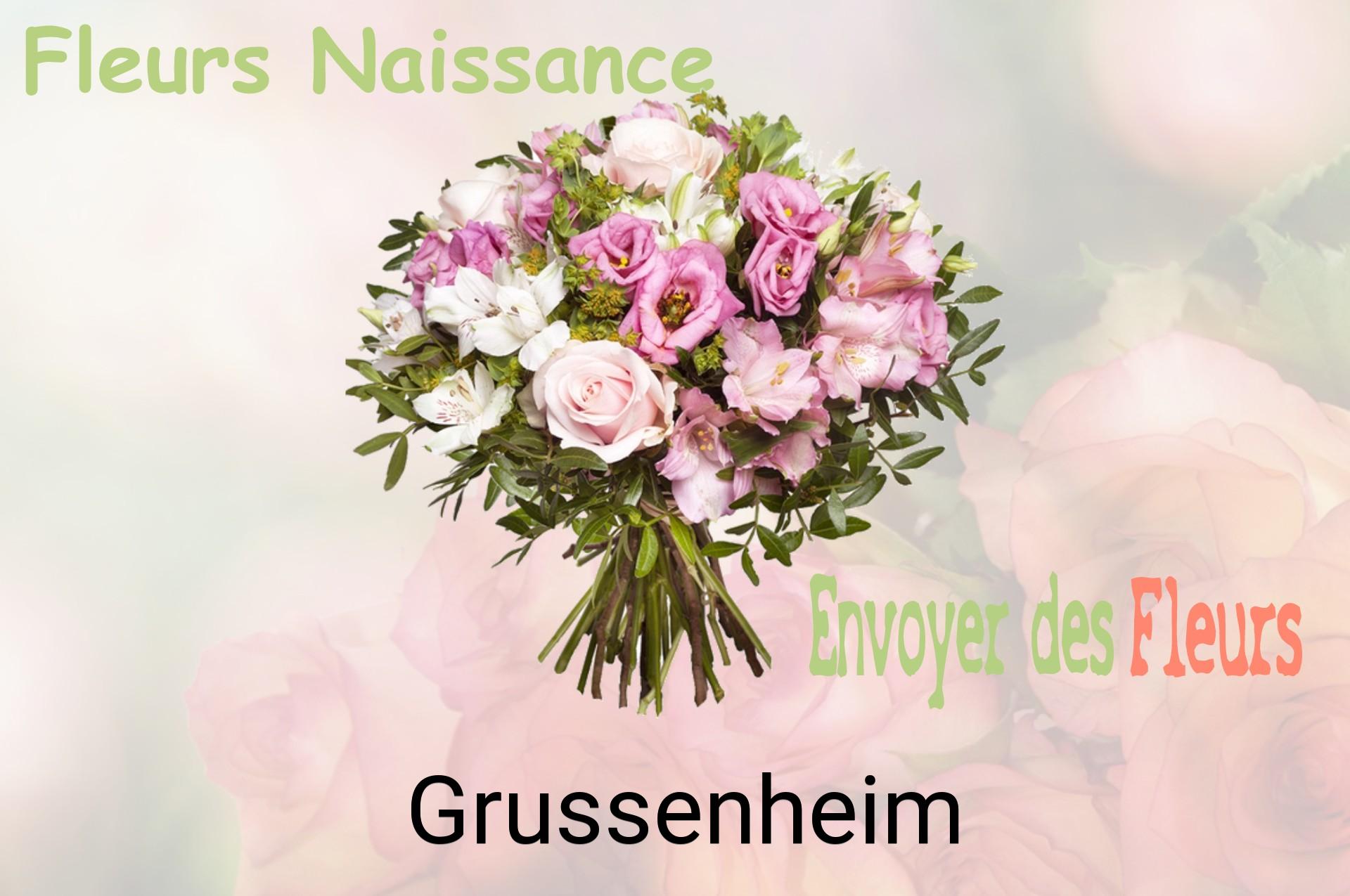 Bouquet de fleurs de naissance livré à Grussenheim